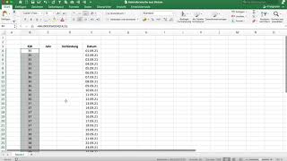 Excel Kalenderwoche aus Datum berechnen [upl. by Glennon]