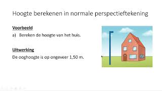 Hoogte berekenen in een normale perspectieftekening 4 VMBOKGT [upl. by Freddi]