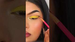 Yellow and black eye makeup 💄💄💄😍😍shots [upl. by Oribelle]