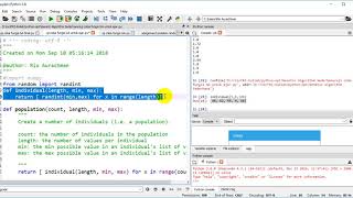 Python Genetic Algorithm 03 Generate Population [upl. by Abbotsun918]