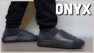 YEEZY Slide Onyx Review  On Foot Look [upl. by Mosi242]