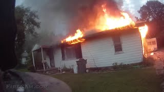 WELL Involved House Fire Aggressive Attack [upl. by Augustus]