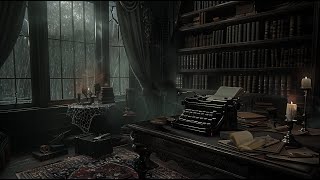 Old Manor Writing Nook  Somber Piano Melodies for Deep Thought  Dark Academia Ambiance [upl. by Sucramed]