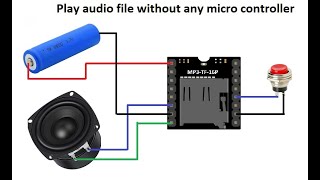 MP3 TF Module Playing Audio Without Any Micro controller  DF player mini play audio [upl. by Orna931]