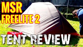 MSR FREELITE 2 FLY FIRST SET UP Lightweight backpacking tent review amp [upl. by Atnek]