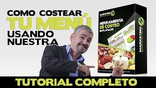 CÓMO COSTEAR TU MENÚ  TUTORIAL DE HERRAMIENTA DE COSTEO  Marketing Gastronómico [upl. by Uuge]