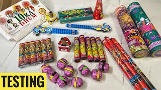 Testing New Fireworks Crackers At Night Diwali 🪔 Unique fireworks 💥 [upl. by Trescott425]