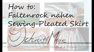 How to Faltenrock Sewing a pleated skirt [upl. by Nitsug]