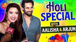 Nath  Aalisha Panwar amp Arjun Singh Give Holi Tips Party amp Dance amp More  PNTV Exclusive Interview [upl. by Baudin]