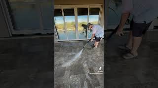 Patio amp pool deck travertine paver pressure washing and sealing in Phoenix AZ  United Power Washing [upl. by Leigh]