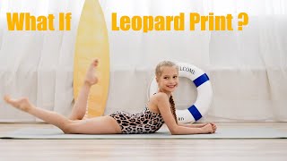 Waht if Girl Try on leopard print leotards Lets see how a cute girl in leotardsswimsuits [upl. by Mayeda]