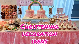 Christening decoration ideas  Christening for girls  Lenz Party [upl. by Holmann257]