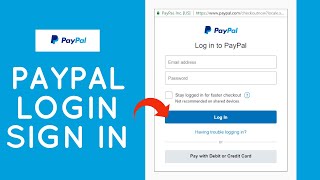 Paypal Login Sign In 2021 How to Login Paypal Account [upl. by Andee]