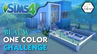 ▤ ONE COLOR CHALLENGE  BLAUW ▥  Sims 4 Lets Build Nederlands [upl. by Amzaj]