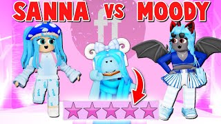 Sanna vs Moody in fashion famous Polly decides who WINS  Roblox [upl. by Sac793]