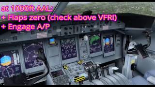 Q400 RNAV Approach and Missed Approach [upl. by Amer]