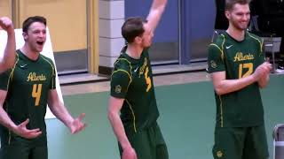 USPORTS Mens Volleyball 2022 National Semi Final University of Alberta vs U of C Dinos 31 [upl. by Agnes658]