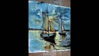 Landscape painting tutorial art fun tutorial colors drawing music best [upl. by Carilla]