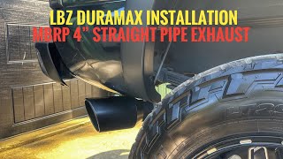 LBZ Duramax 4” MBRP Straight Pipe Exhaust Installation‼️ [upl. by Skardol]