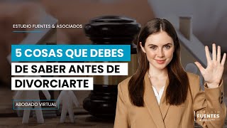 Divorcio en Perú ►¿Cómo pedir el divorcio sin pelear l 5 cosas que debes saber antes de divorciarte [upl. by Mandler]