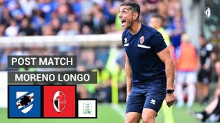 SampdoriaBari  Serie BKT 202425  Intervista post match di Moreno Longo [upl. by Aicala216]