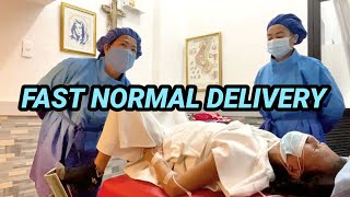 FAST NORMAL DELIVERY  LYINGIN CLINIC [upl. by Lac371]