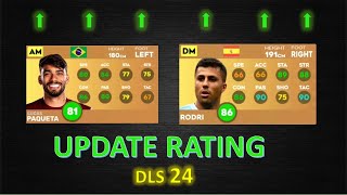 DLS 24NEW UPDATE PLAYERS RATING🔥 [upl. by Obnukotalo]