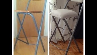 DIY upholstering bar stools  Natalies Creations [upl. by Dnumyar]