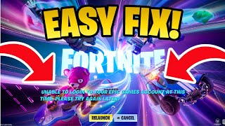 How To Fix UNABLE TO LOG INTO EPIC GAMES ACCOUNT How TO Log Into Fortnite [upl. by Paulita4]