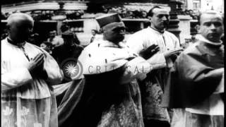 Cardinal Mindszenty in Hungary In New York American Legionnaires Parade CommunHD Stock Footage [upl. by Melonie]