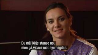 Yelena Isinbayeva Celebrity greeting to Alexander Rybak in Eurovision [upl. by Johansen231]