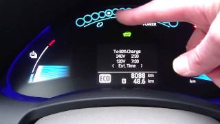 2012 Nissan Leaf SL  How to turn on drive  reverse and display cluster explained [upl. by Analaj499]