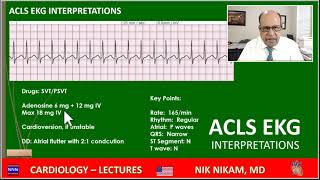 ACLS EKG INTERPRETATION AND MANAGEMENT NIK NIKAM [upl. by Stephani]