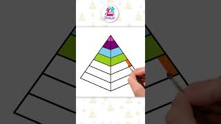 Impariamo a disegnare la piramide shorts kidsdrawing ChikiArtItalian [upl. by Tsyhtema25]