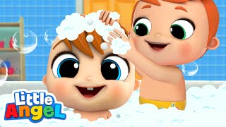 Bubble Bath Song  Little Angel Kids Songs amp Nursery Rhymes [upl. by Hannan]