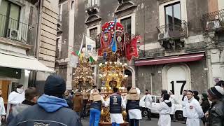 SantAgata 2019 le candelore danno il via alla processione giro esterno [upl. by Atnek]