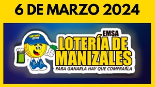 Resultado Loteria de Manizales MIERCOLES 6 de marzo de 2024 💫✅💰 [upl. by Eatnad]