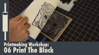 Linocut Printmaking Tutorial 06 Printing a Linocut [upl. by Stricklan]