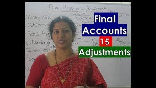 quot15 Adjustments quot in Final Accounts By Dr Devika Bhatnagar [upl. by Lougheed]