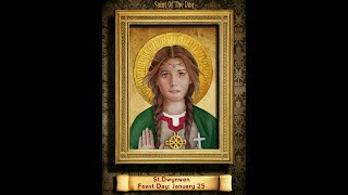 Saint of the Day — January 25 — Saint Dwynwen saintoftheday [upl. by Ecadnac143]