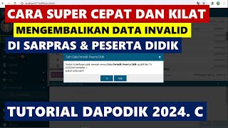 Cara Cepat Mengisi data Sarpras dan Peserta Didik atau Cara Salin Data Periodik Dapodik 2024 C [upl. by Yong678]