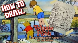 How to draw Winnie the Pooh and Christopher Robin in pencil [upl. by Worra]