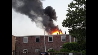 Aankomst brandweer bij Grote Brand Goirle 25062019 [upl. by Huan]