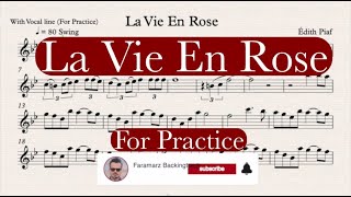 La vie en rose  Edith Piaf  Sheet music for Practice [upl. by Thibaud]