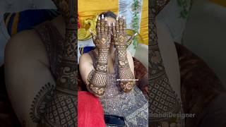 Bridal Mehndi Back Hand Hand backhandmehndi backhandmehndidesign bridalmehndi shorts mehndi [upl. by Idroj193]