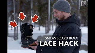 Tighter Laces Snowboard Boot Hack [upl. by Aknayirp]