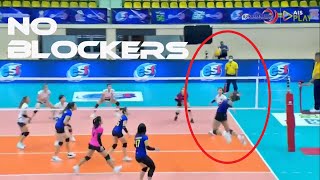 NO BLOCKERS Mylene Paat with her powerful backrow attack [upl. by Nalhsa]