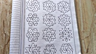 7×4 புள்ளி கோலங்கள் Easy dot kolam designs for beginners Easy rangoli Easy Dot kolam muggulu [upl. by Redmer197]