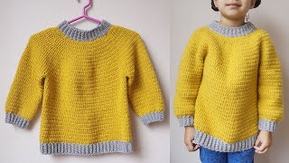 🌈SUÉTER Tejido a Crochet❤️  SWEATER Knitted by Crochet [upl. by Yznyl]