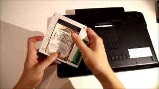 Dell Latitude E6520 adding 2nd HDD  SSD using DVD  optical drive bay with HDD Caddy [upl. by Yanehc]